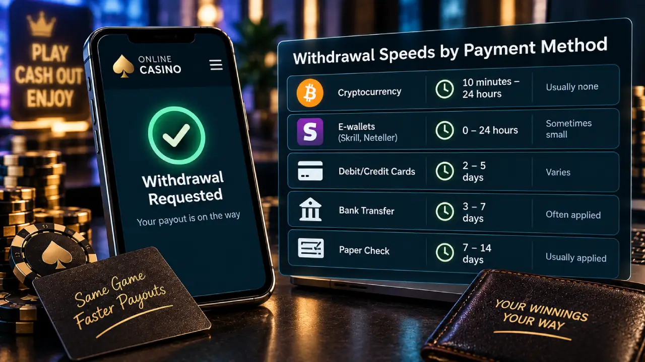 Online Casino Withdrawal Times by Payment Method
