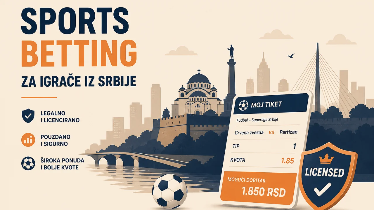 Hero illustration summarising sports betting basics for Serbian players on licensed sites